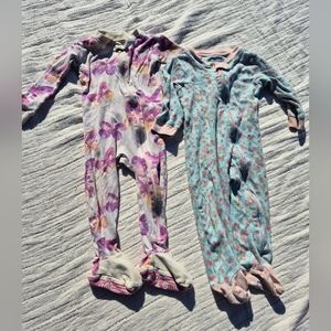 Burts Bees Organic Cotton Floral Sleepers 6-9M And 12M